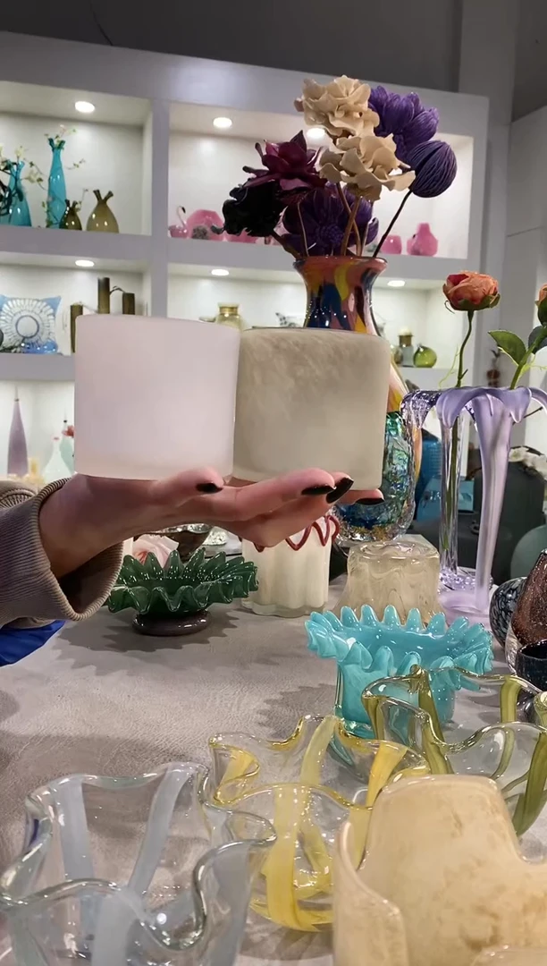 慕忆家手作琉璃一对瑕疵