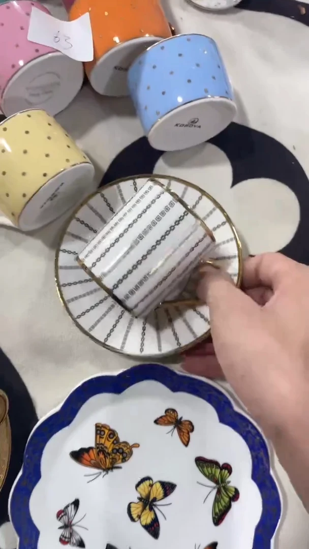 瓷片微瑕骨瓷咖啡杯清仓！！！