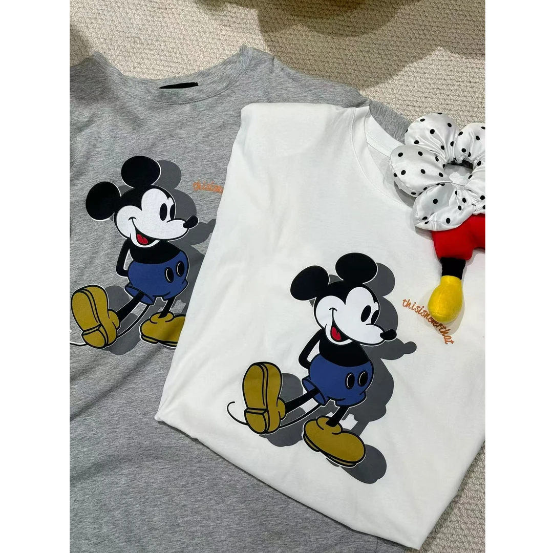 十三行白白-夏季福秒纯色米奇宽松大版T恤（配发圈）#25493