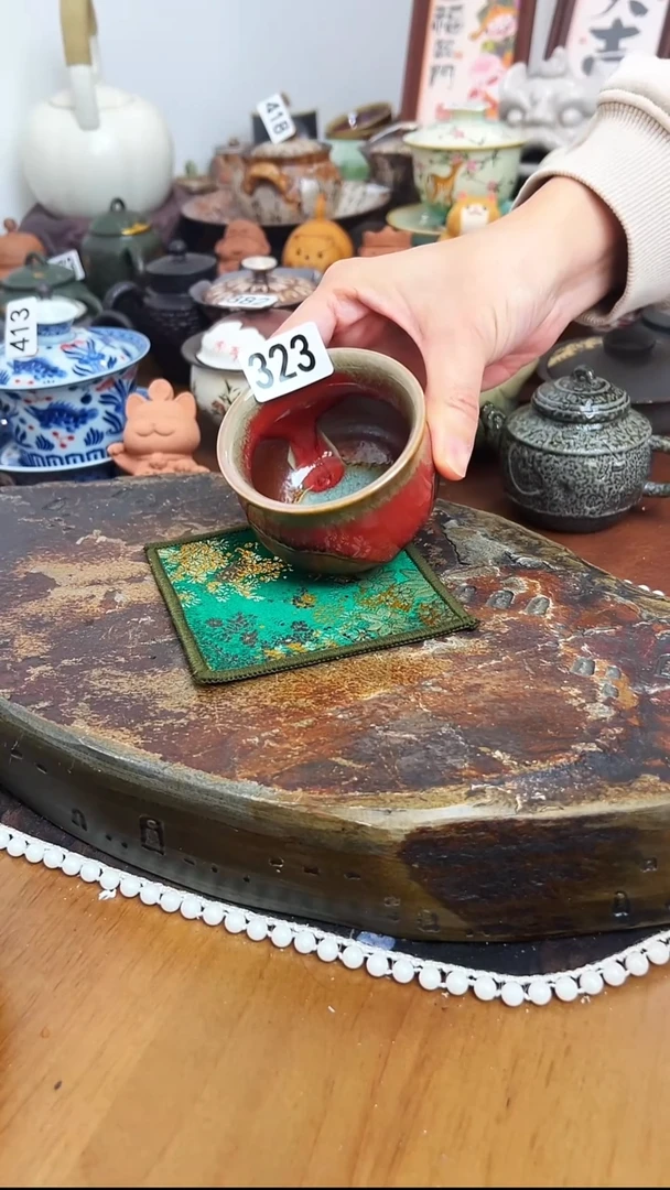 【茶瓷物语】柴烧主人杯323