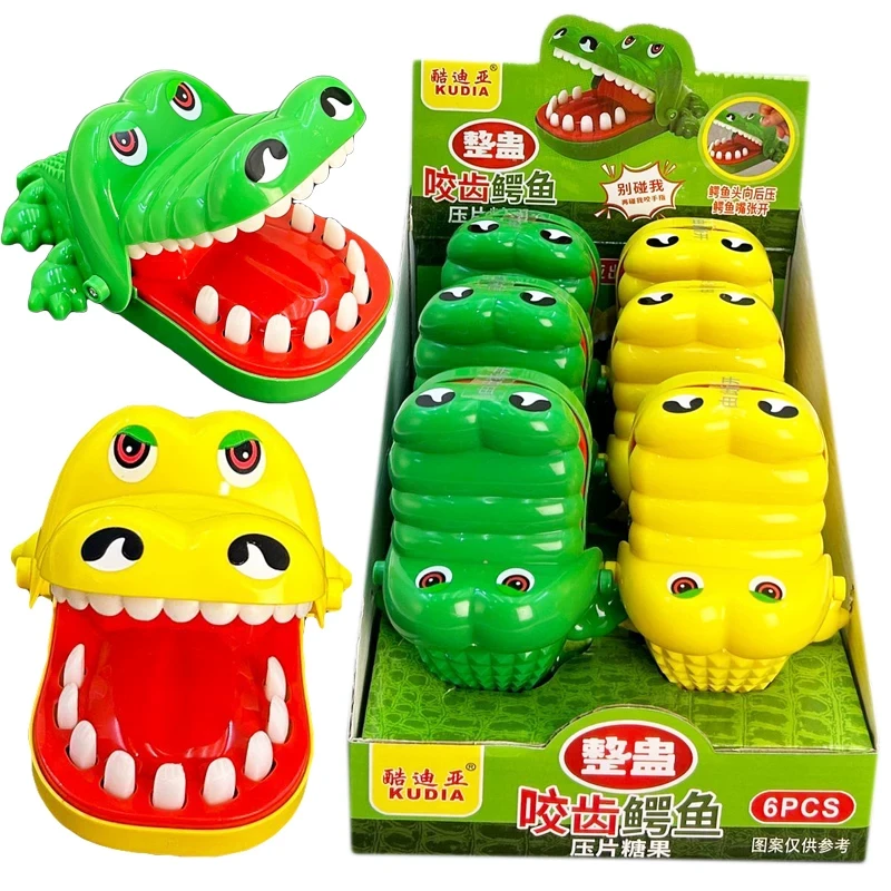 网红爆款儿童亲子整蛊糖果玩具咬手指的大嘴巴鳄鱼拔按压牙齿咬手