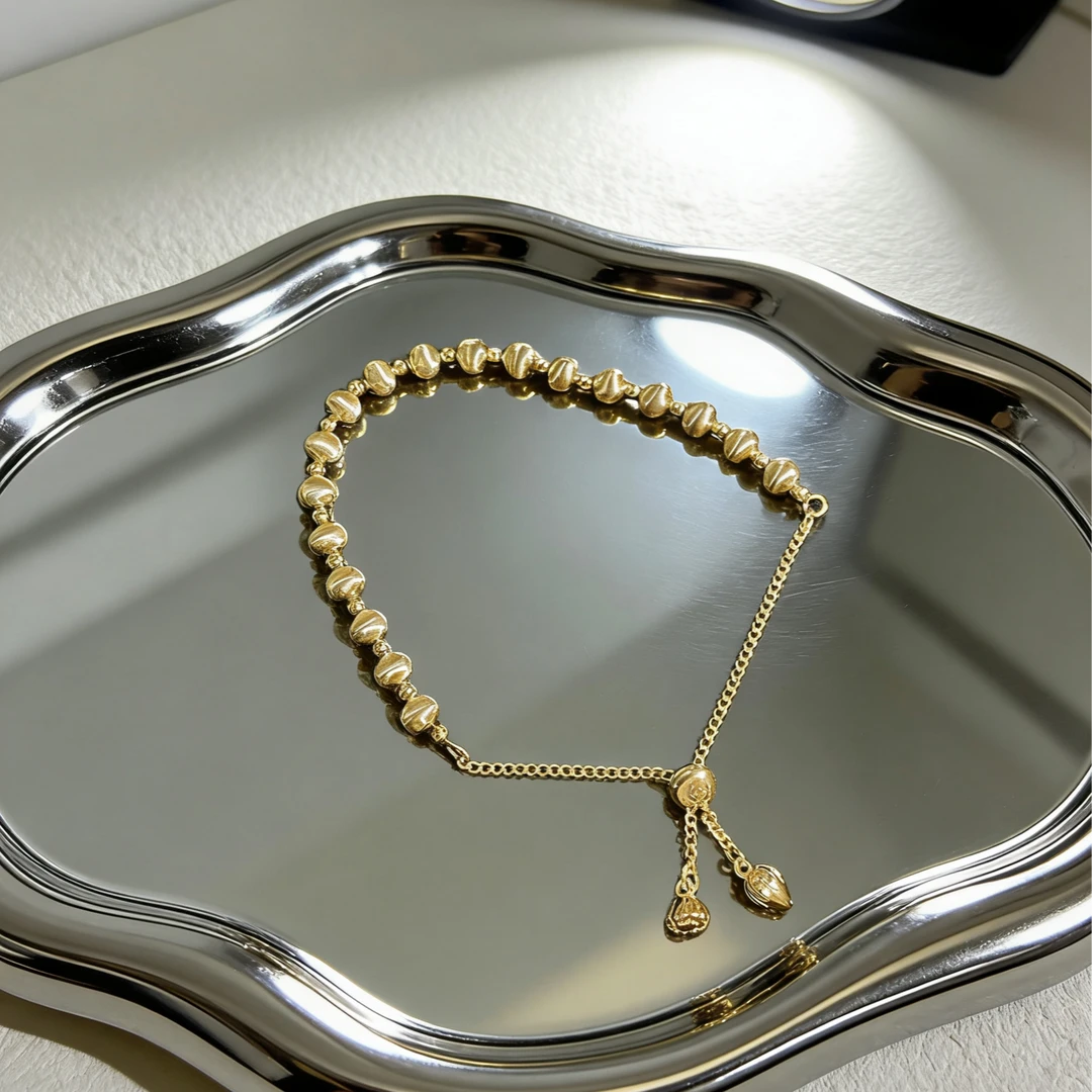 【越美丽-V金意大利精工拉丝质感高级极简手链bz1213