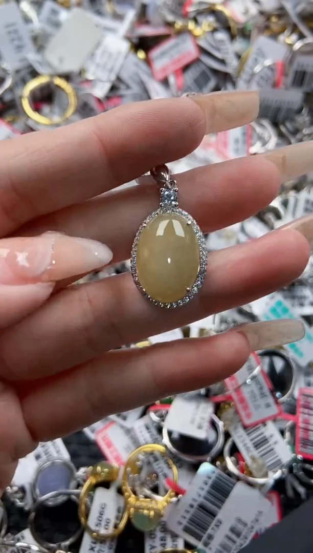 银S925镶嵌戒指翡翠555    6
