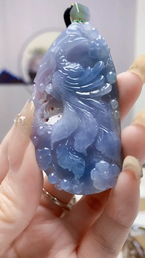 未镶嵌定制翡翠5028DD-毛货挂件137
