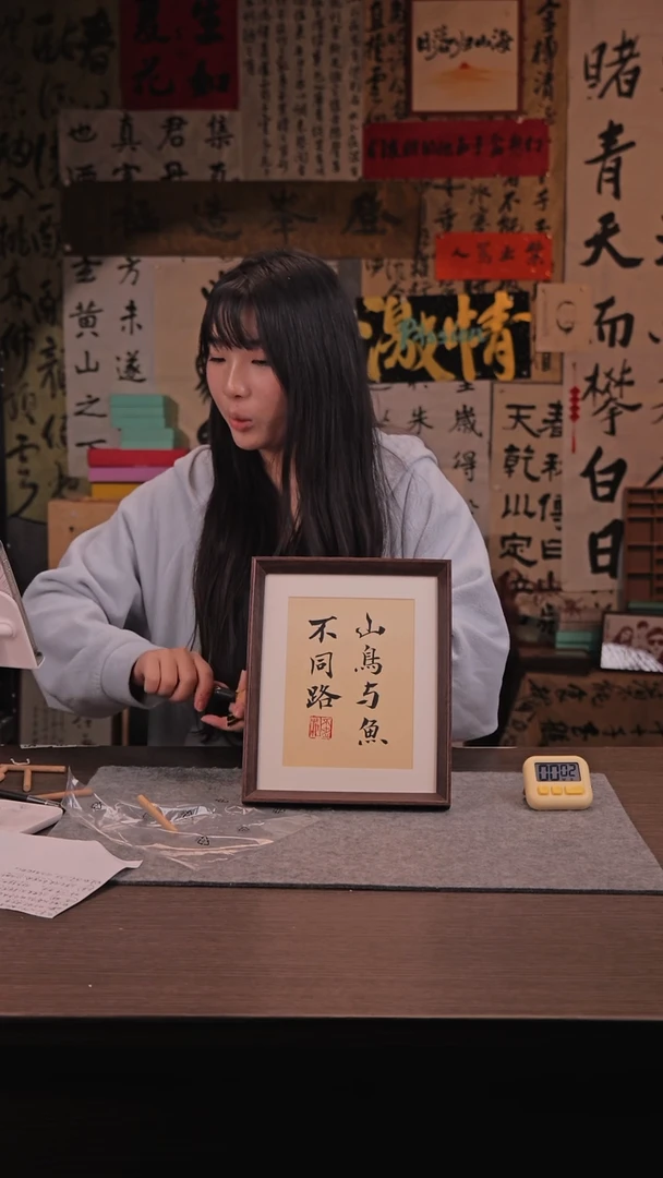【闪购商品】国画973 山鸟 10 寸 手 写