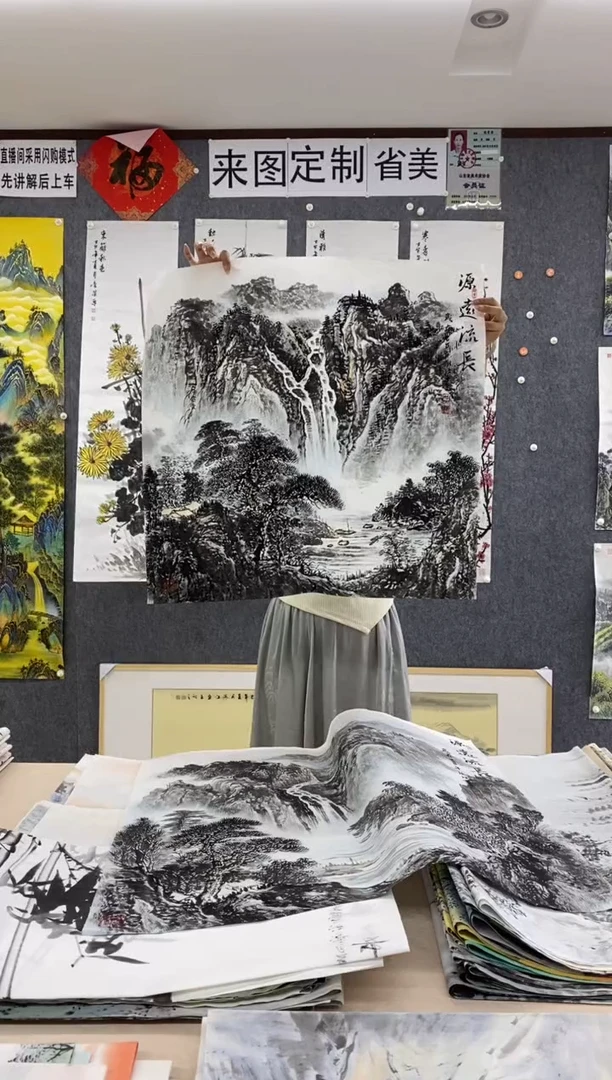 国画福利！沈泳江手绘 四尺斗方68*68cm