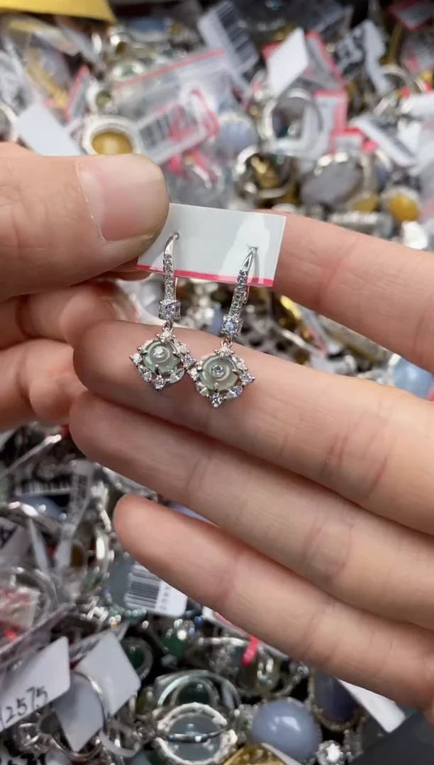 银S925镶嵌戒指翡翠555   5