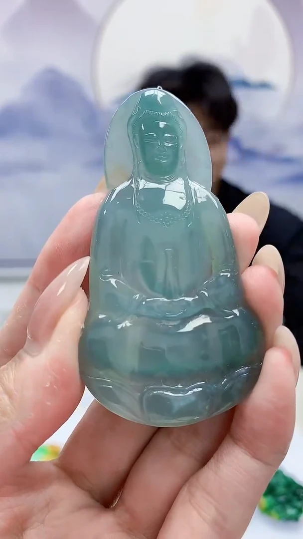 未镶嵌定制翡翠5145MM-毛货挂件65
