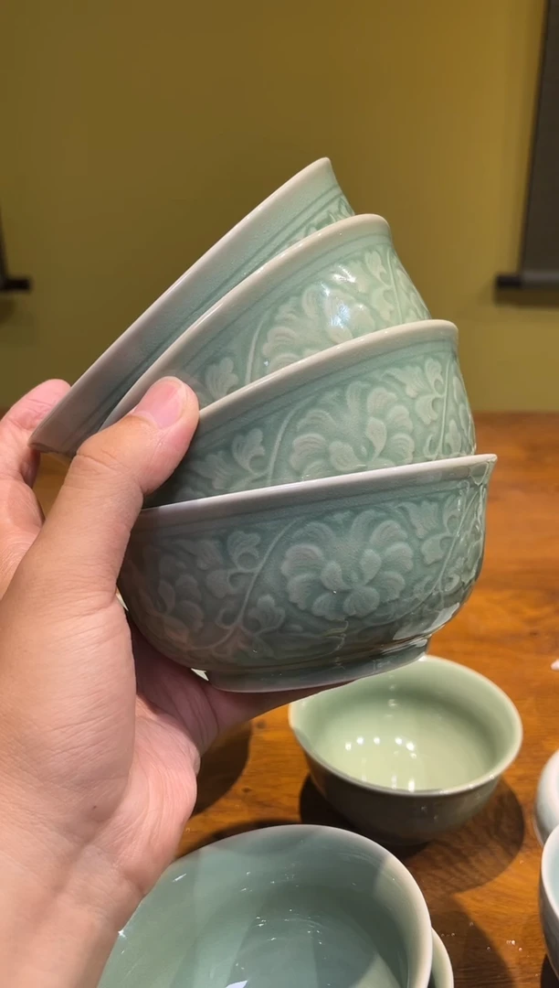 微瑕5.5低牡丹碗4只