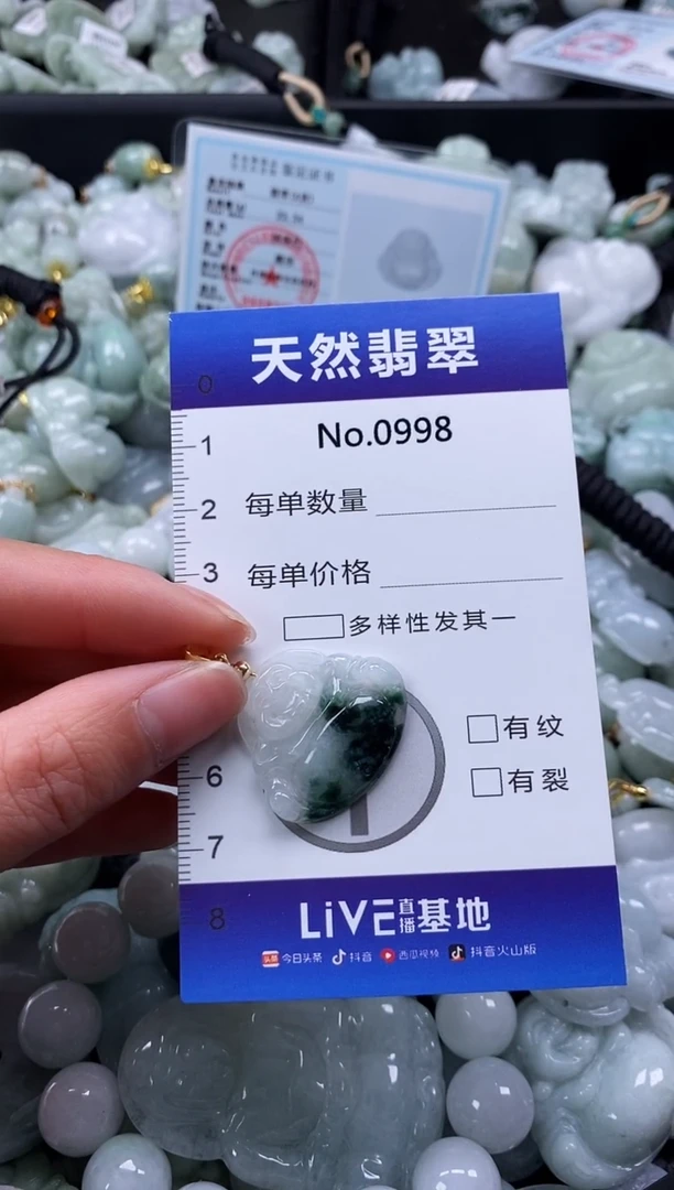 【闪购商品】翡翠颈饰未镶嵌缅甸A货翡翠0998
