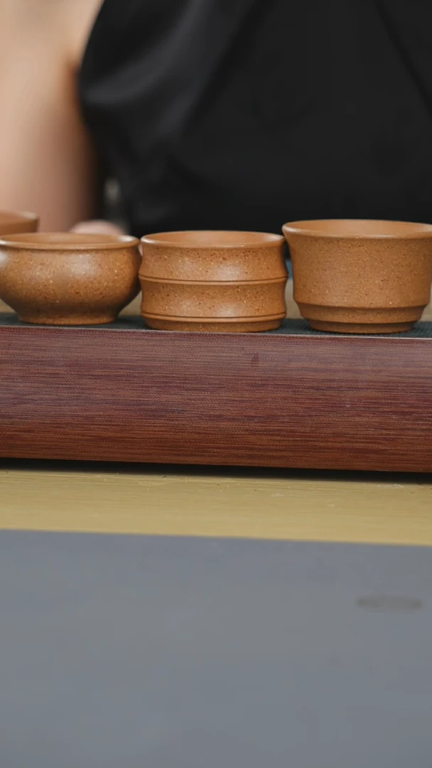 茶壶紫砂柴*轩梨皮黄段客杯6只