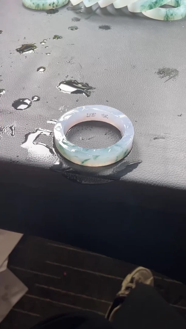 未镶嵌手镯定制翡翠小*朵正圈AJH9SZDZS