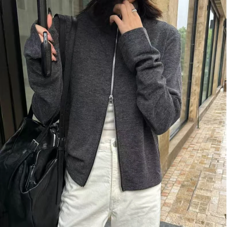 Q3095【特价-占单者限购】拉链顺滑易拉柔软亲肤上衣出街吸睛86055