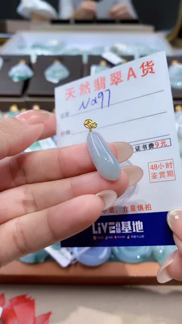 颈饰未镶嵌翡翠天然缅甸翡翠A货挂件