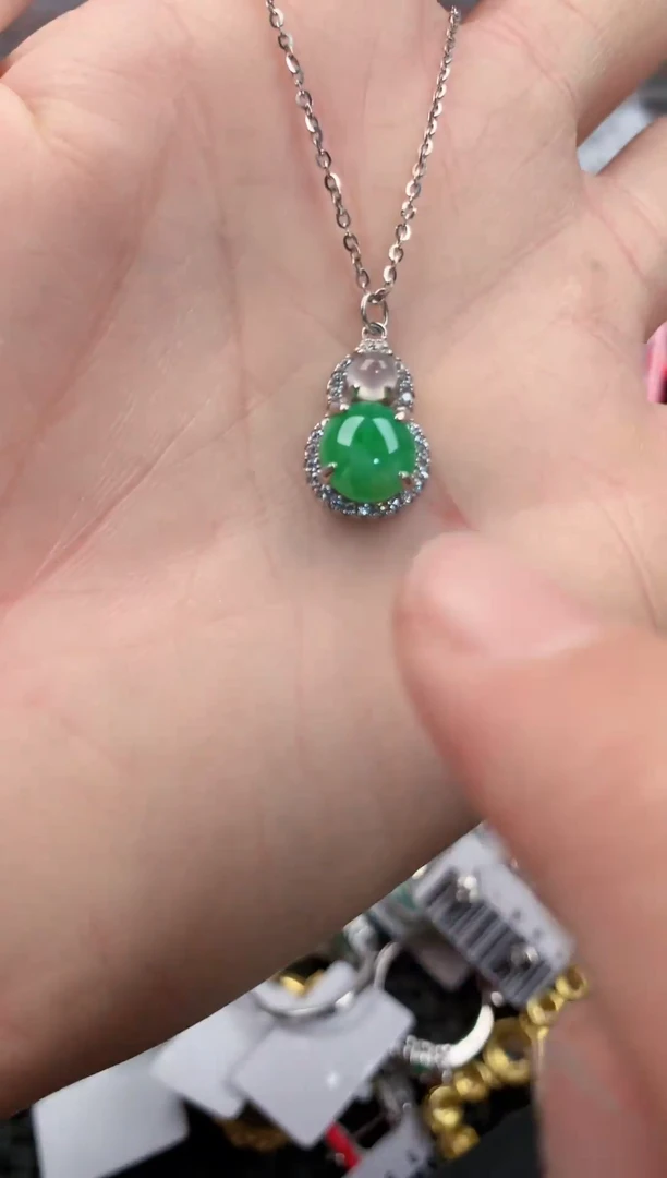 银S925镶嵌戒指翡翠222---2