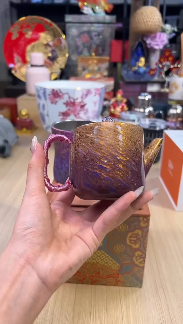 187大漆钛侧把壶-粉+