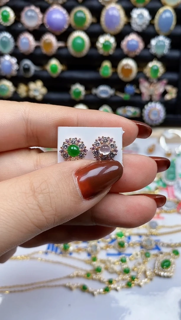 银S925镶嵌戒指翡翠3071