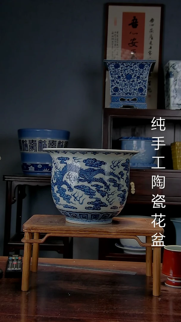 景德镇陶瓷手工花盆