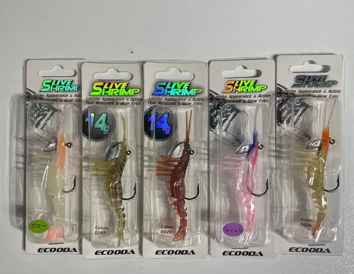 伊酷达路亚饵虾LIVE SHRIMP 14g/21g（克重颜色随机）