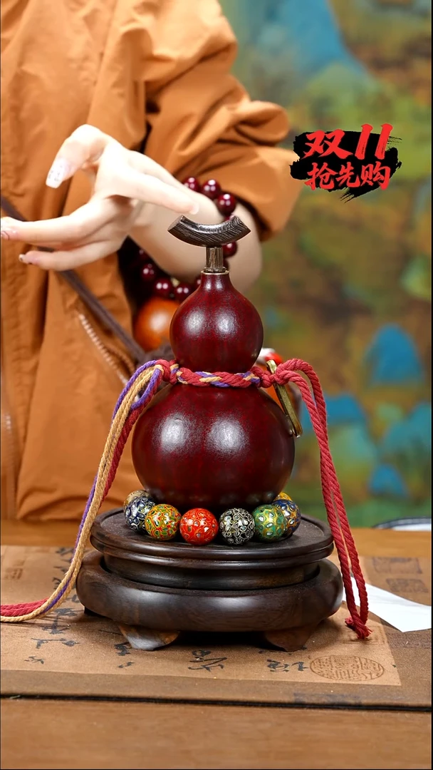 XB016大漆酒葫芦不包手串