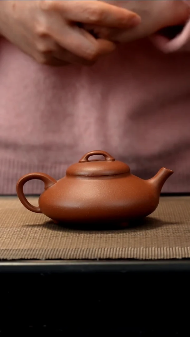 紫砂茶盏红泥纳地葫芦瓢150CC