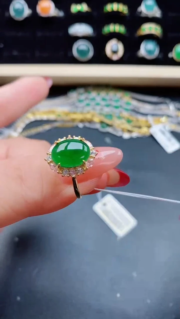 【闪购商品】翡翠戒指银S925镶嵌580550