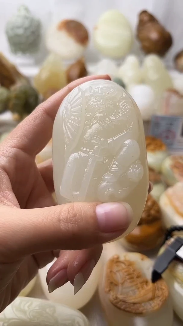 石材古青石棉纹正常不退换钟馗