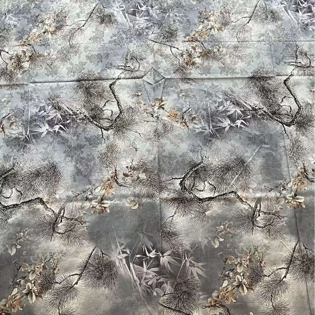 （岁寒松柏）国风双面135*135左右方巾