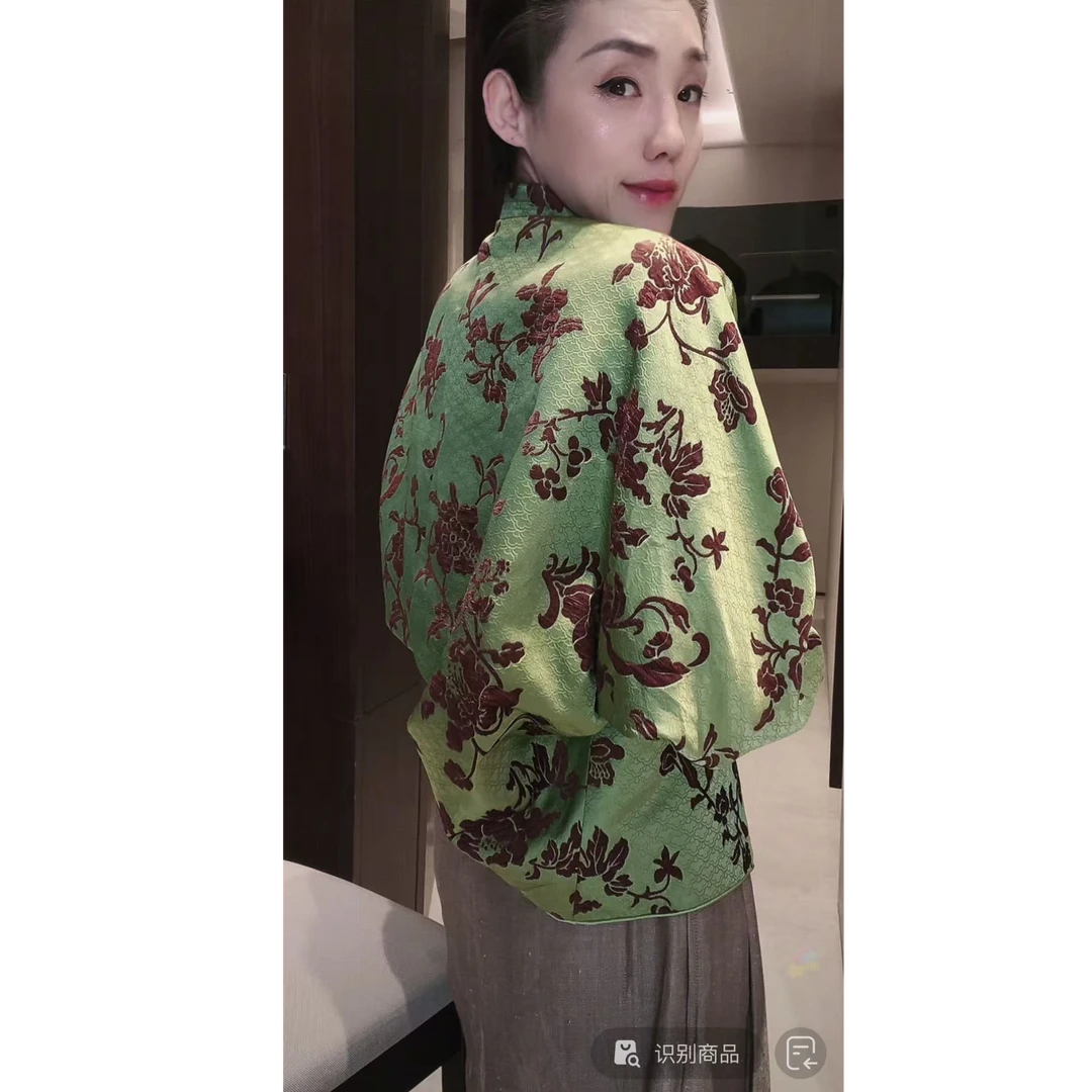 38姆米 双面双穿 新中式提花 外套 WT1046
