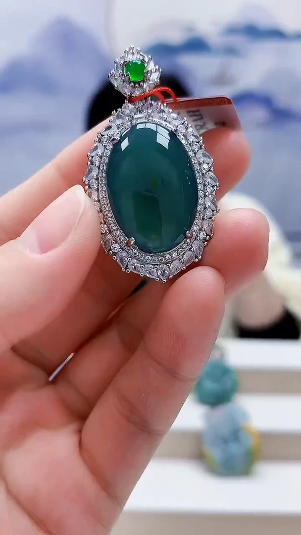 未镶嵌定制翡翠4852lr-毛货挂件18