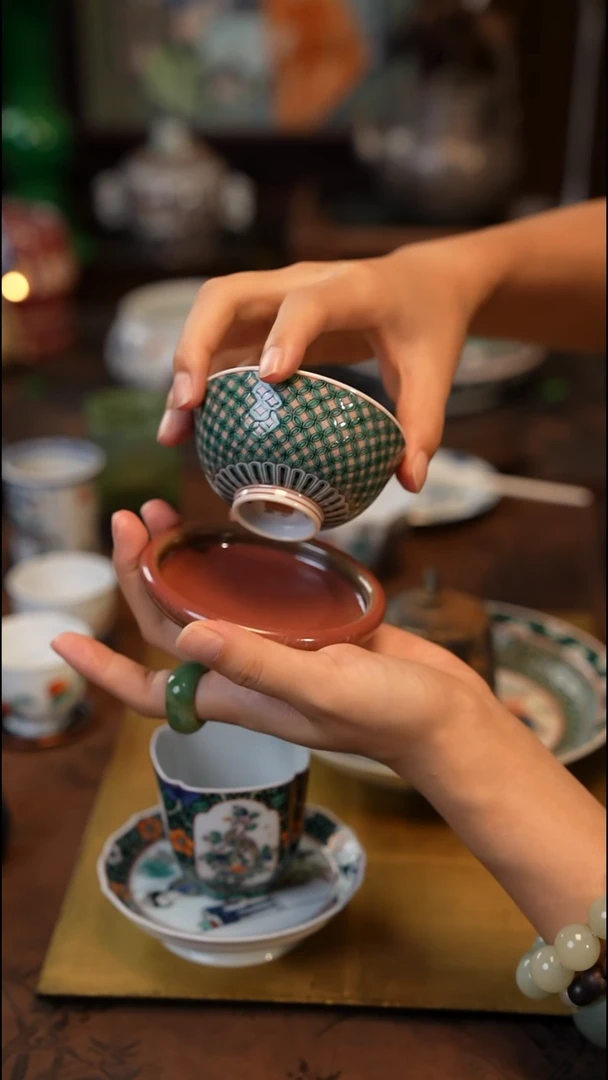 芒**果杯子杯托 景德镇陶瓷福利款