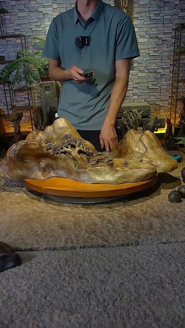 木金丝楠木倒流香山水摆件