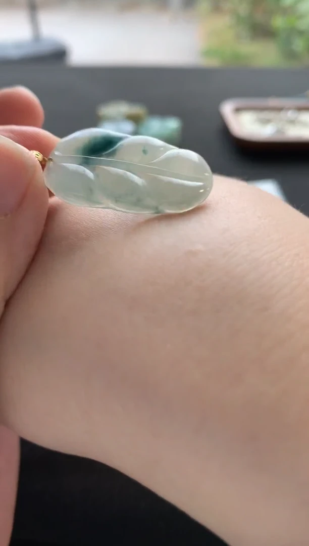 未镶嵌挂件翡翠叶子