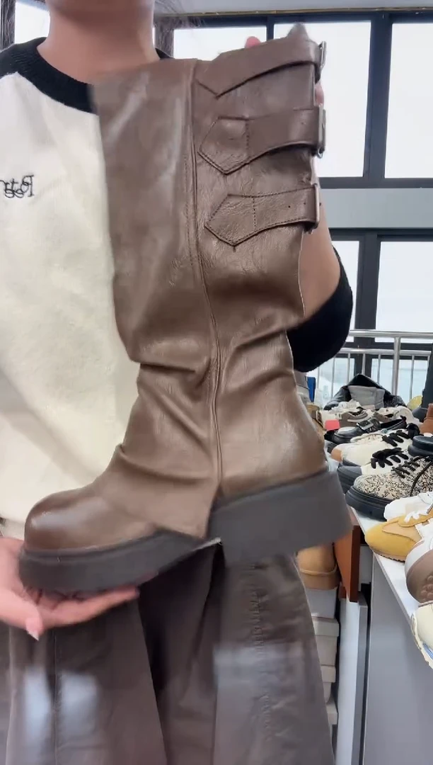 今***?棕色对堆堆长靴39