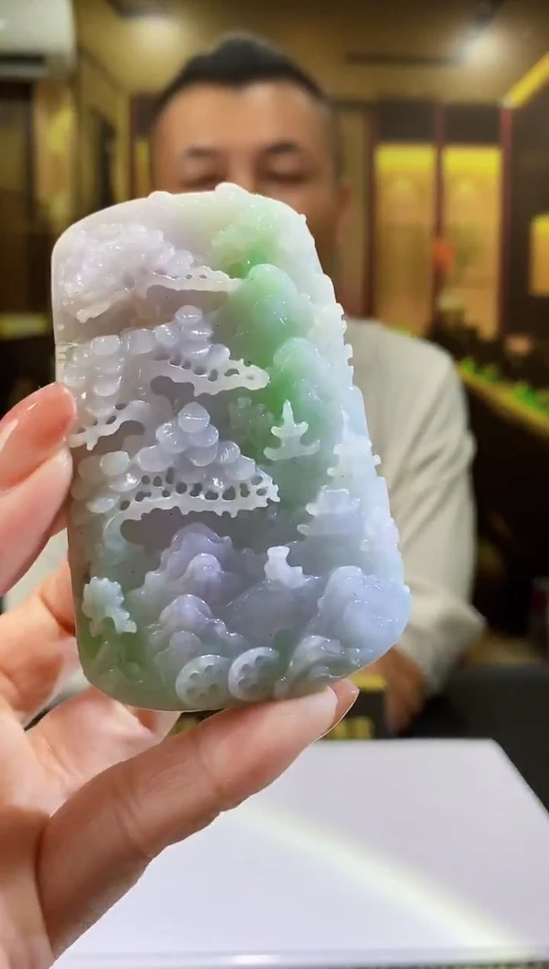 定制翡翠未镶嵌38/0807/W/山水