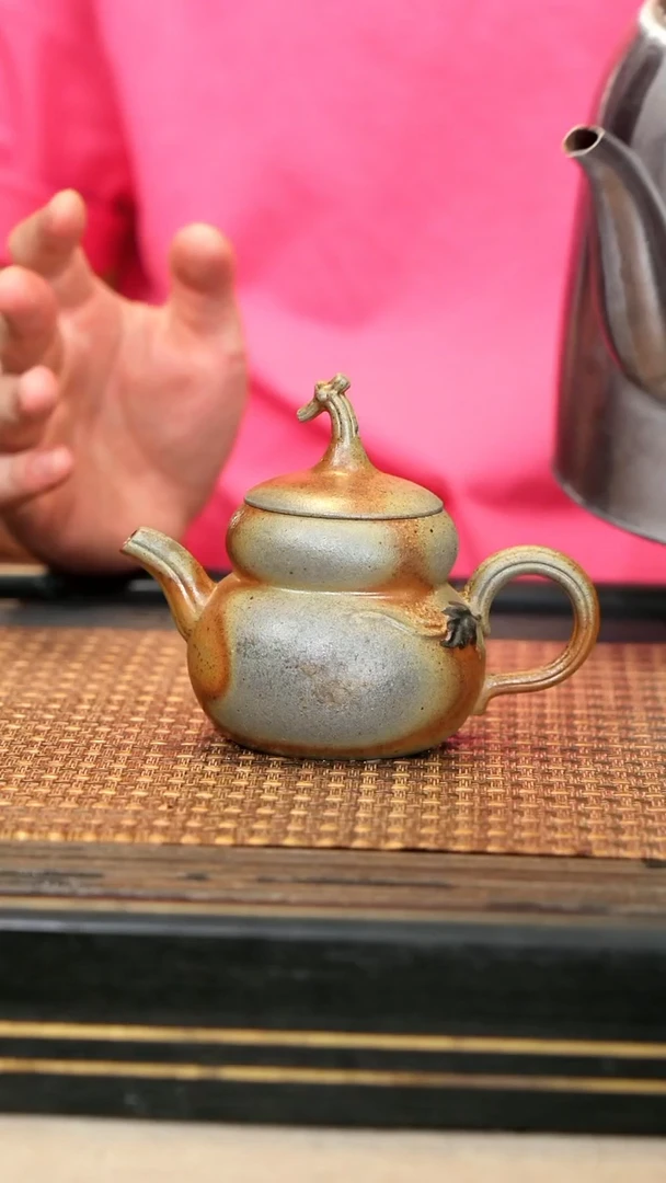 茶壶紫砂21《葫芦壶》柴烧