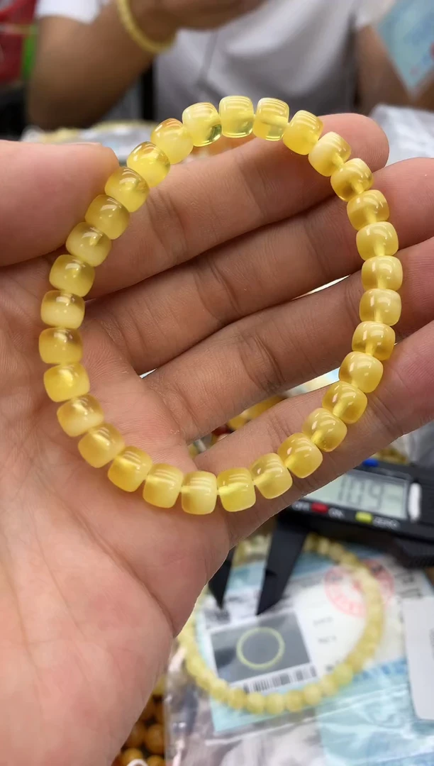 裸石蜜蜡未镶嵌手串