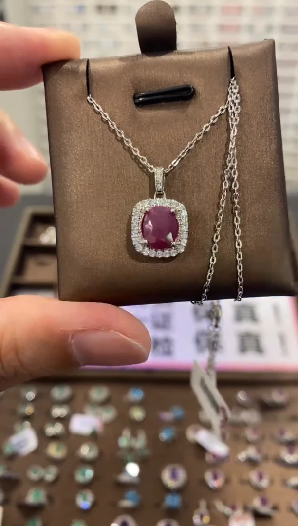 颈饰银S925镶嵌红宝石1