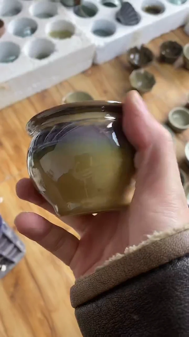 【山隐青瓷】结晶釉气烧杯子    全品