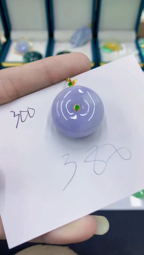 颈饰18K金镶嵌翡翠翡翠