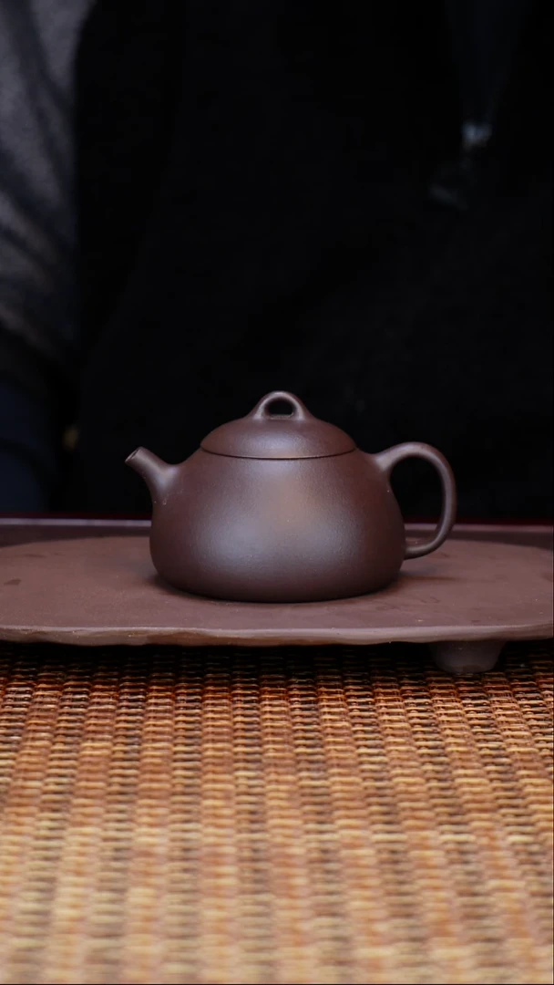 茶壶紫砂汀禾紫砂紫泥《乳瓢》