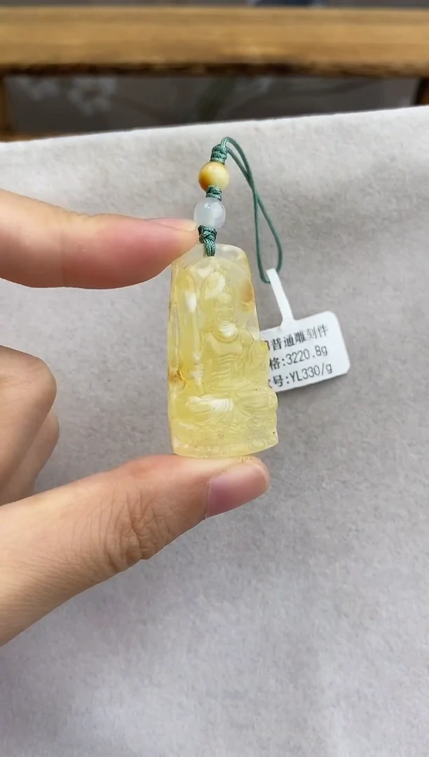 裸石琥珀未镶嵌10929031-特价手机坠