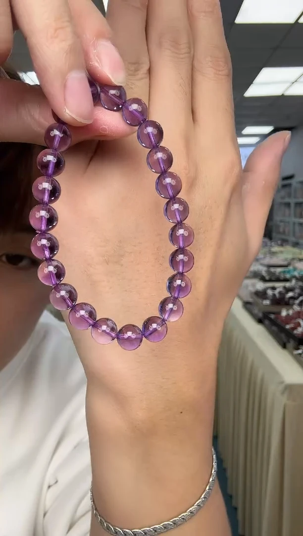 未镶嵌手串水晶8-ss8m巴西紫水晶