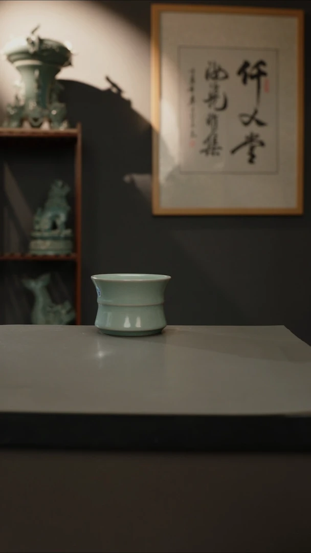 【闪购商品】杯仿古釉原矿  束腰竹节