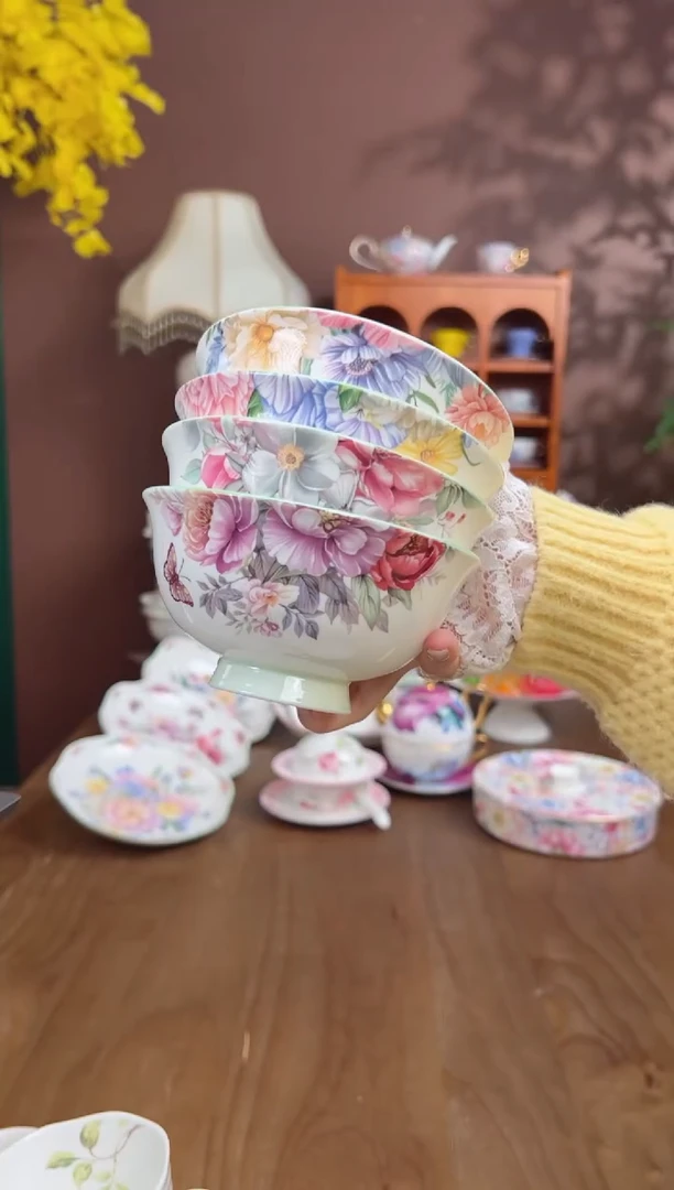 【闪购商品】瓦当田园之恋4.75寸米饭碗一套4个