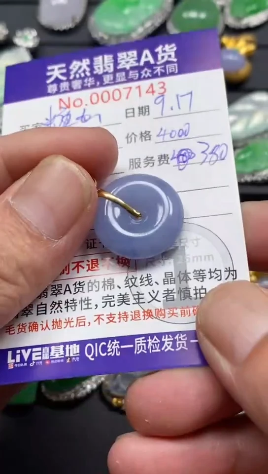 颈饰18K金镶嵌翡翠翡翠