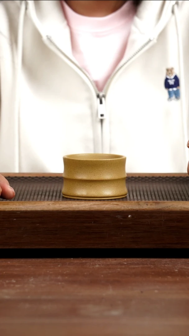 茶壶紫砂黄金段竹节杯130CC