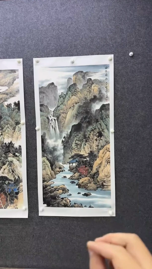 国画杨*Z张伦玉-山水国画-四尺