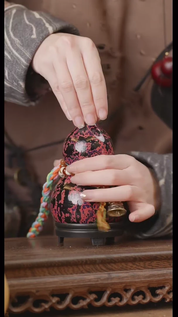 【闪购商品】244号精品天然大漆工艺防渗内胆酒葫芦~