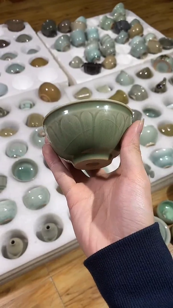 【山隐青瓷】龙窑柴烧杯子